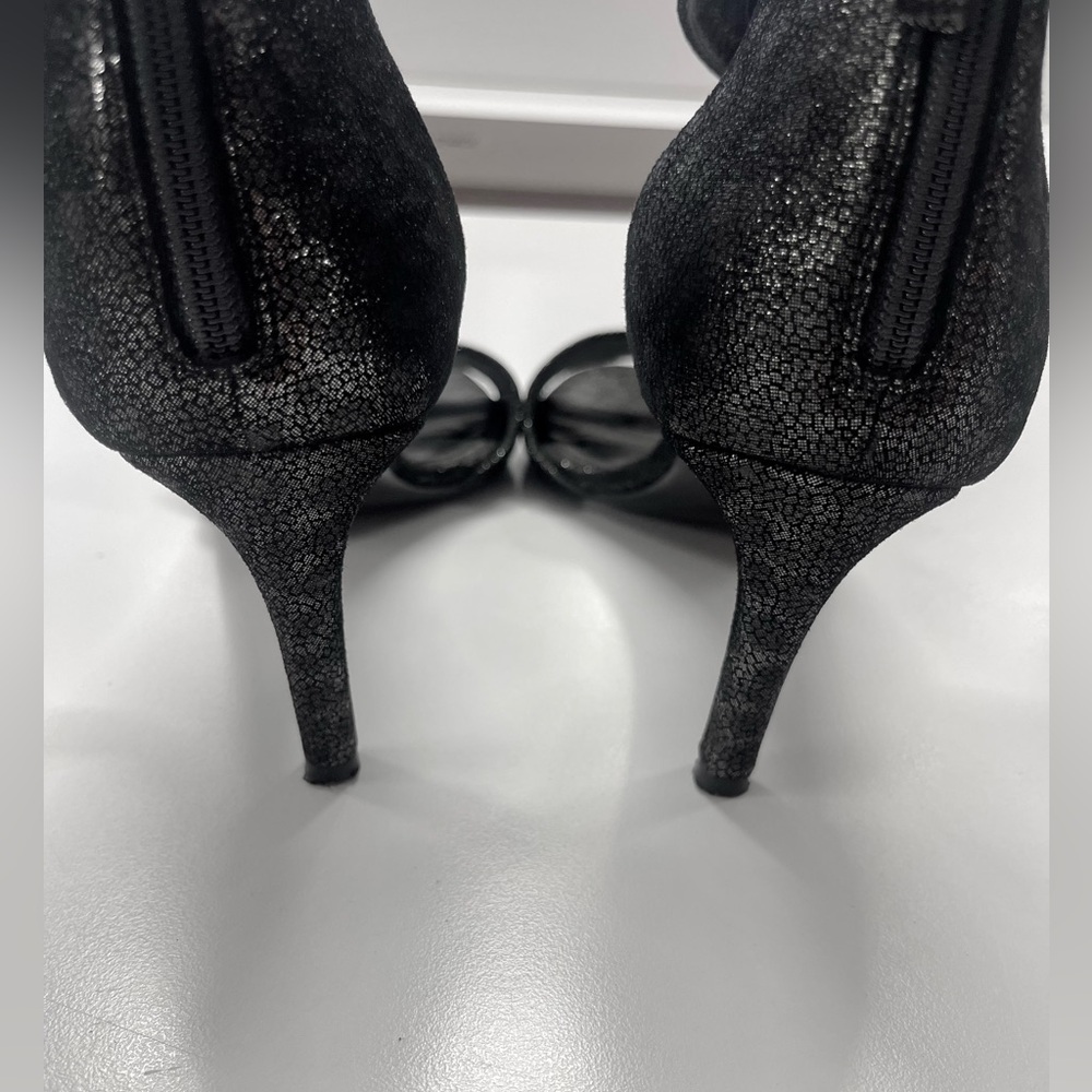 Diane Von Furstenberg Black glittery sparkly heels - Picture 6 of 9